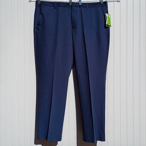 PERRY ELLIS Dress Pants Men's 42 x 30 Blue Slacks Modern Fit Portfolio Easy Care - Picture 1 of 14